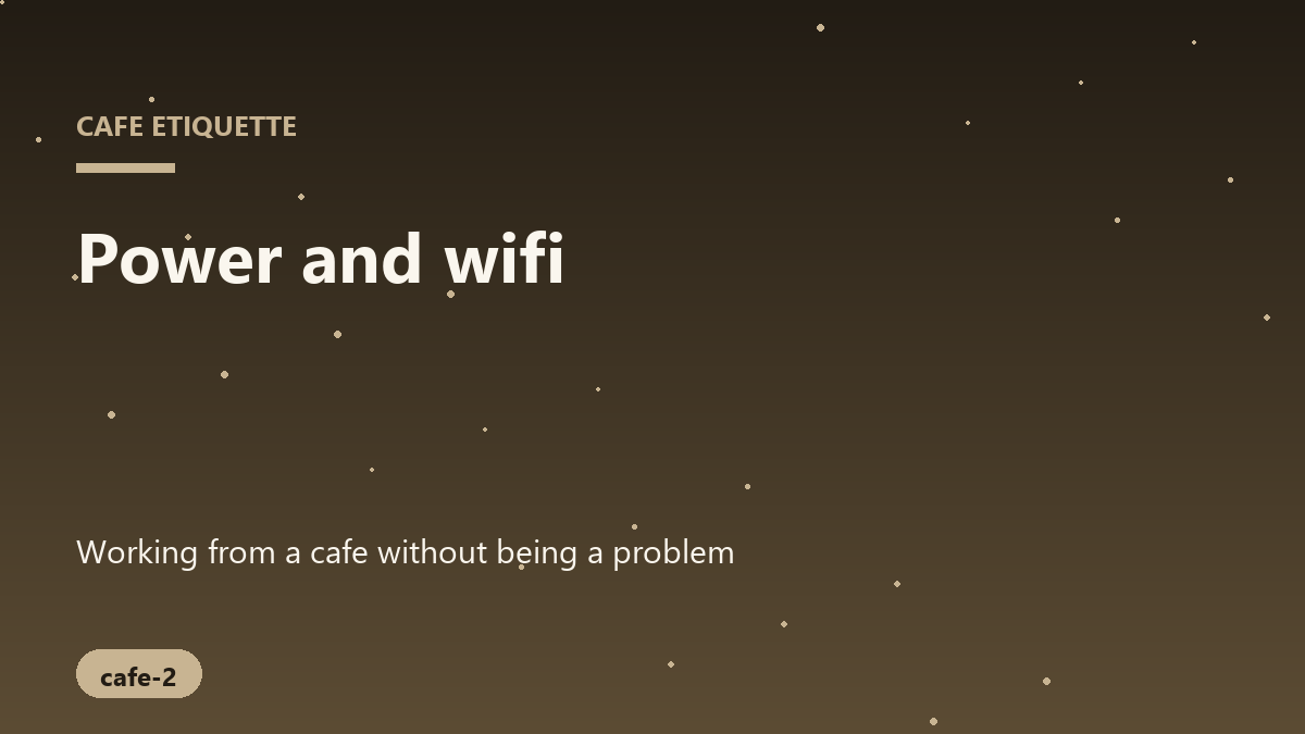 A wide shot of a busy cafe showing a mix of people chatting and others working on laptops.