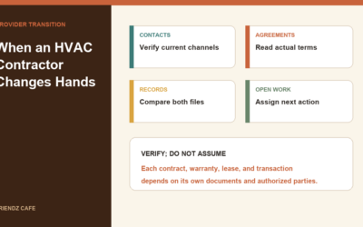 What Cafe Owners Should Confirm When an HVAC Contractor Changes Hands